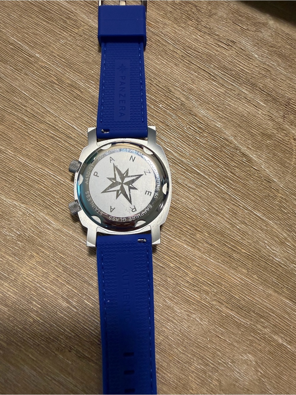 Panzera Blue Dial Automatic Dive Watch with Blue Strap - Picture 4 of 5